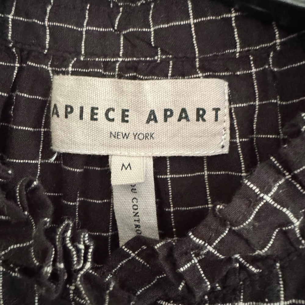Apiece Apart Black and White Checkered Top
